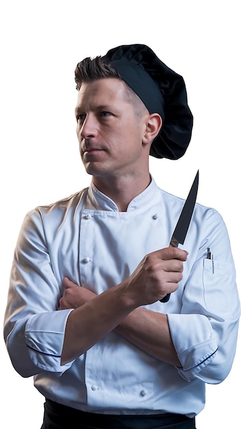 Szef kuchni pokazuje technikę krojenia